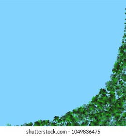 Clover leaf is a confetti which consist of many isolated elements. Stylish and beautiful clover leaf. Can be used as poster, border, background, wallpaper, card and etc