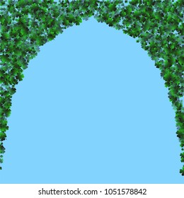 Clover leaf is a confetti which consist of many isolated elements. Stylish and beautiful clover leaf. Can be used as poster, border, background, wallpaper, card and etc