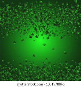 Clover leaf is a confetti which consist of many isolated elements. Stylish and beautiful clover leaf. Can be used as poster, border, background, wallpaper, card and etc