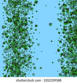 Clover leaf is a confetti which consist of many isolated elements. Stylish and beautiful clover leaf. Can be used as poster, border, background, wallpaper, card and etc