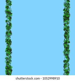 Clover leaf is a confetti which consist of many isolated elements. Stylish and beautiful clover leaf. Can be used as poster, border, background, wallpaper, card and etc