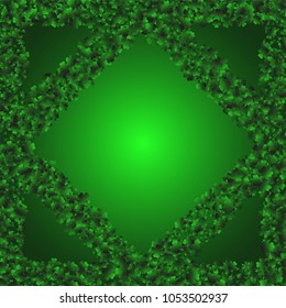 Clover leaf is a confetti which consist of many isolated elements. Stylish and beautiful clover leaf. Can be used as poster, border, background, wallpaper, card and etc