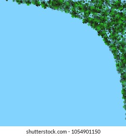 Clover leaf is a confetti which consist of many isolated elements. Stylish and beautiful clover leaf. Can be used as poster, border, background, wallpaper, card and etc