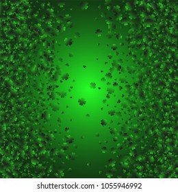 Clover leaf is a confetti which consist of many isolated elements. Stylish and beautiful clover leaf. Can be used as poster, border, background, wallpaper, card and etc