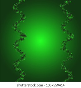 Clover leaf is a confetti which consist of many isolated elements. Stylish and beautiful clover leaf. Can be used as poster, border, background, wallpaper, card and etc