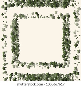 Clover leaf is a confetti which consist of many isolated elements. Stylish and beautiful clover leaf. Can be used as poster, border, background, wallpaper, card and etc
