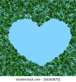 Clover leaf is a confetti which consist of many isolated elements. Stylish and beautiful clover leaf. Can be used as poster, border, background, wallpaper, card and etc
