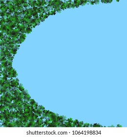 Clover leaf is a confetti which consist of many isolated elements. Stylish and beautiful clover leaf. Can be used as poster, border, background, wallpaper, card and etc
