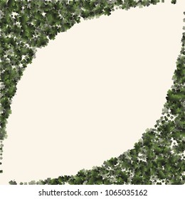 Clover leaf is a confetti which consist of many isolated elements. Stylish and beautiful clover leaf. Can be used as poster, border, background, wallpaper, card and etc