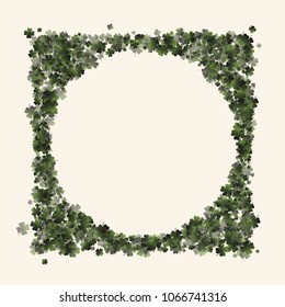 Clover leaf is a confetti which consist of many isolated elements. Stylish and beautiful clover leaf. Can be used as poster, border, background, wallpaper, card and etc