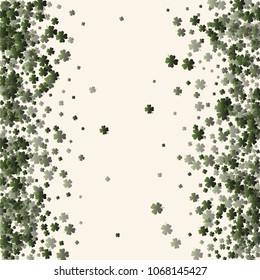 Clover leaf is a confetti which consist of many isolated elements. Stylish and beautiful clover leaf. Can be used as poster, border, background, wallpaper, card and etc