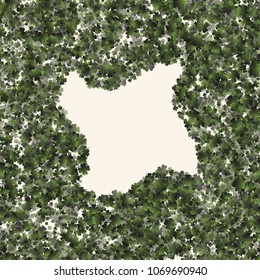 Clover leaf is a confetti which consist of many isolated elements. Stylish and beautiful clover leaf. Can be used as poster, border, background, wallpaper, card and etc