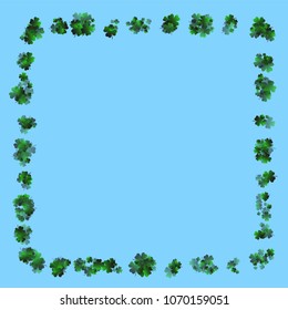Clover leaf is a confetti which consist of many isolated elements. Stylish and beautiful clover leaf. Can be used as poster, border, background, wallpaper, card and etc