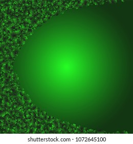 Clover leaf is a confetti which consist of many isolated elements. Stylish and beautiful clover leaf. Can be used as poster, border, background, wallpaper, card and etc