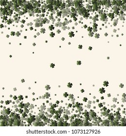 Clover leaf is a confetti which consist of many isolated elements. Stylish and beautiful clover leaf. Can be used as poster, border, background, wallpaper, card and etc
