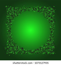 Clover leaf is a confetti which consist of many isolated elements. Stylish and beautiful clover leaf. Can be used as poster, border, background, wallpaper, card and etc
