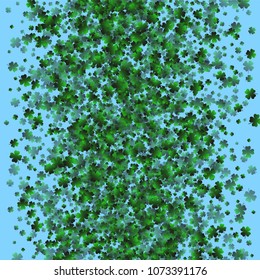 Clover leaf is a confetti which consist of many isolated elements. Stylish and beautiful clover leaf. Can be used as poster, border, background, wallpaper, card and etc