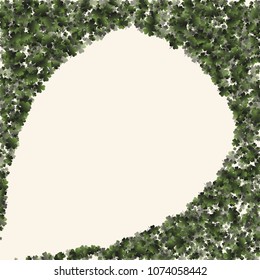Clover leaf is a confetti which consist of many isolated elements. Stylish and beautiful clover leaf. Can be used as poster, border, background, wallpaper, card and etc