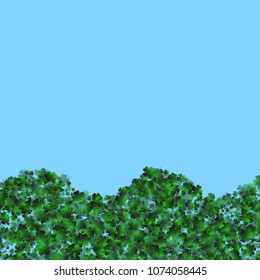 Clover leaf is a confetti which consist of many isolated elements. Stylish and beautiful clover leaf. Can be used as poster, border, background, wallpaper, card and etc