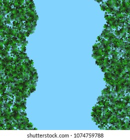 Clover leaf is a confetti which consist of many isolated elements. Stylish and beautiful clover leaf. Can be used as poster, border, background, wallpaper, card and etc