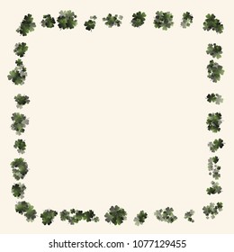 Clover leaf is a confetti which consist of many isolated elements. Stylish and beautiful clover leaf. Can be used as poster, border, background, wallpaper, card and etc