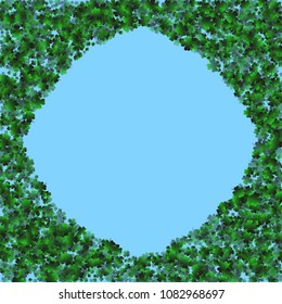 Clover leaf is a confetti which consist of many isolated elements. Stylish and beautiful clover leaf. Can be used as poster, border, background, wallpaper, card and etc