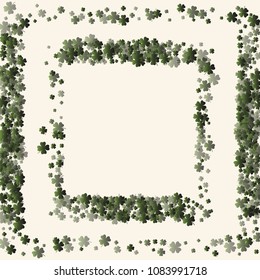 Clover leaf is a confetti which consist of many isolated elements. Stylish and beautiful clover leaf. Can be used as poster, border, background, wallpaper, card and etc