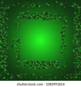 Clover leaf is a confetti which consist of many isolated elements. Stylish and beautiful clover leaf. Can be used as poster, border, background, wallpaper, card and etc