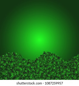 Clover leaf is a confetti which consist of many isolated elements. Stylish and beautiful clover leaf. Can be used as poster, border, background, wallpaper, card and etc