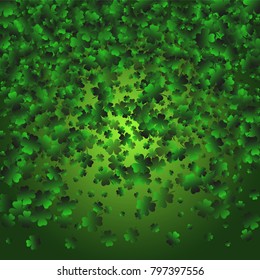 Clover leaf is a confetti which consist of many isolated elements. Stylish and beautiful clover leaf. Can be used as poster, border, background, wallpaper, card and etc