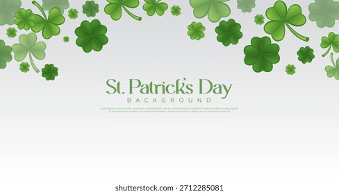 Die Dekoration mit Kleeblatt, mit ihrem grünen Farbverlauf auf weißem Hintergrund, symbolisiert Glück und Feier zum St. Patrick's Day