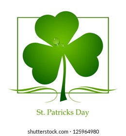 Clover leaf element background for happy St. Patricks Day