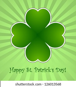 Clover leaf element background for happy St. Patricks Day