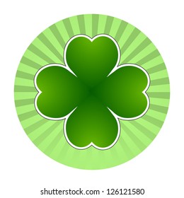 Clover leaf element background for happy St. Patricks Day