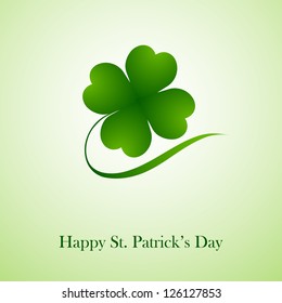 Clover leaf element background for happy St. Patricks Day