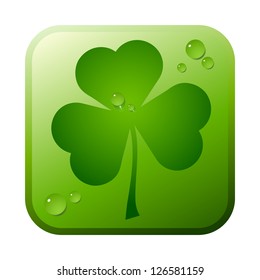 Clover leaf element background for happy St. Patricks Day