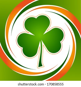 Clover leaf element background for happy St. Patricks Day