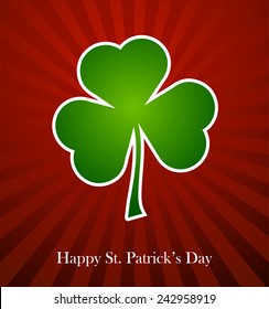 Clover leaf element background for happy St. Patricks Day
