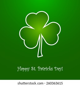 Clover leaf element background for happy St. Patricks Day