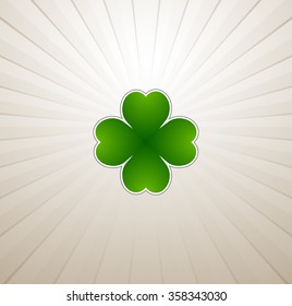 Clover leaf element background for happy St. Patricks Day