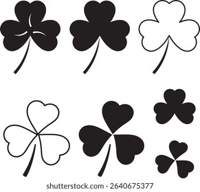 Clover leaf elements vector illustration