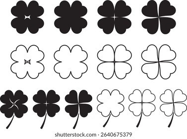 Clover leaf elements vector illustration
