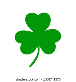 Clover Leaf Flat Design Green Sign Stock Vector (Royalty Free ...