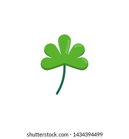 Clover leaf flat icon, vector sign, Five leaf clover colorful pictogram isolated on white. Symbol, logo illustration. Flat style design