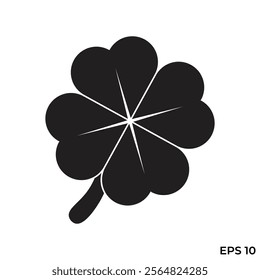 clover leaf flat icon vector