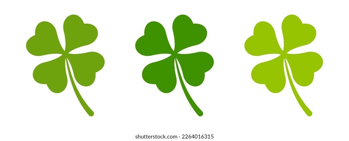 Clover Leaf in flat style isolated