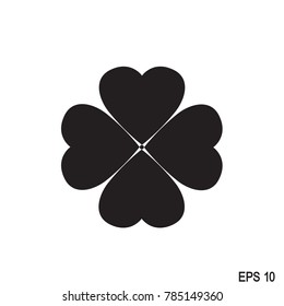Clover leaf. four leaf.