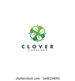 clover leaf four logo vector design illustration, Shamrock icon