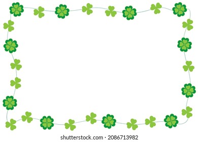 clover leaf frame for st patrick's day card decoration