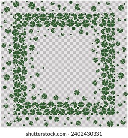 clover leaf frame in vector